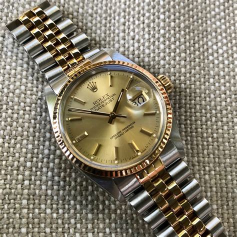 mens vintage rolex two tone|rolex datejust 2 tone.